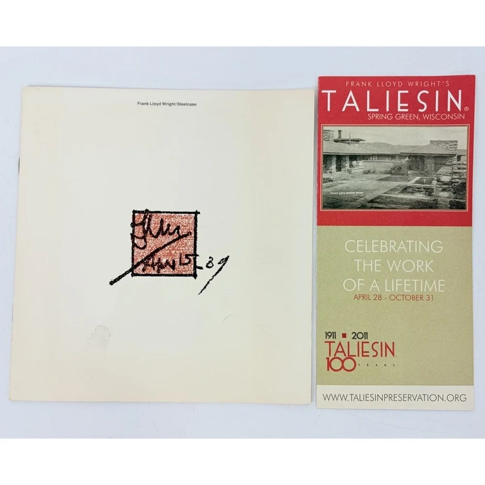Frank Lloyd Wright Steelcase Booklet Work Of This Renowned Architect Taliesin